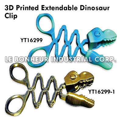 3D Printed Extendable Dinosaur Clip