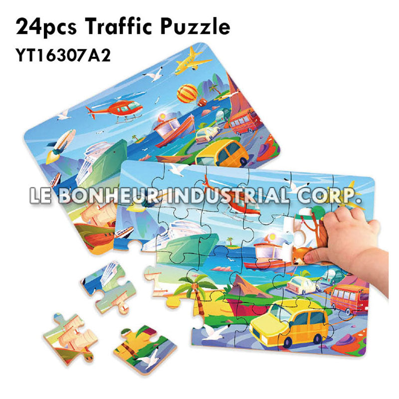 24pcs Traffic Puzzle