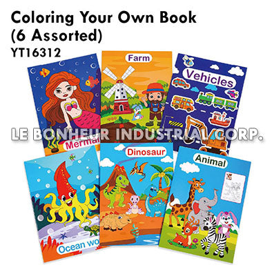 Coloring Your Own Book (6 Assorted)
