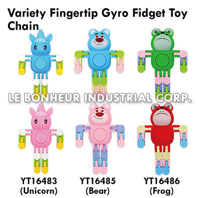 Frog Variety Fingertip Gyro Fidget Toy Chain