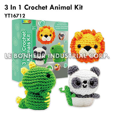 3 In 1 Crochet Animal Kit