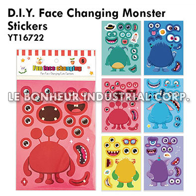 D.I.Y. Face Changing Monster Stickers