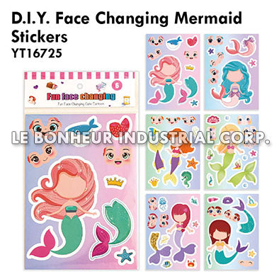 D.I.Y. Face Changing Mermaid Stickers