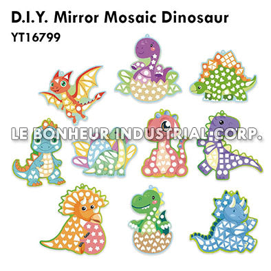 D.I.Y. Mirror Mosaic Dinosaur