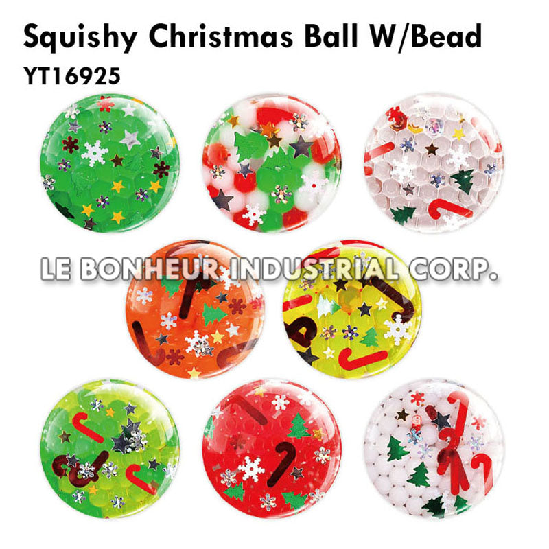 Squishy Christmas Ball W/Bead