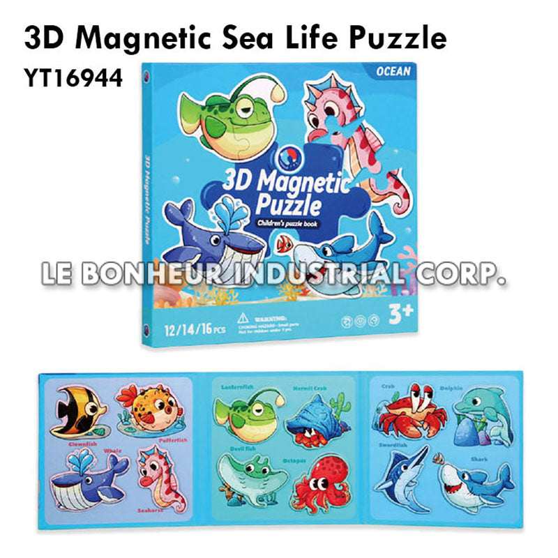 3D Magnetic Sea Life Puzzle