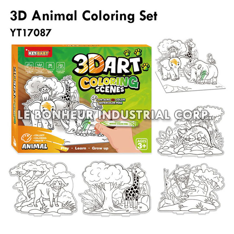 3D Animal Coloring Set