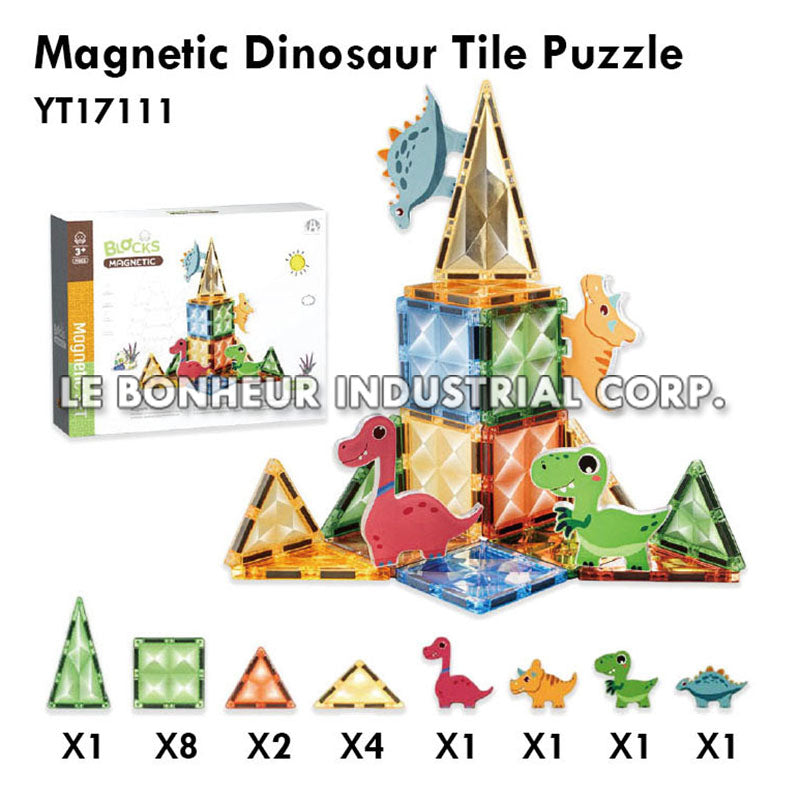 Magnetic Dinosaur Tile Puzzle