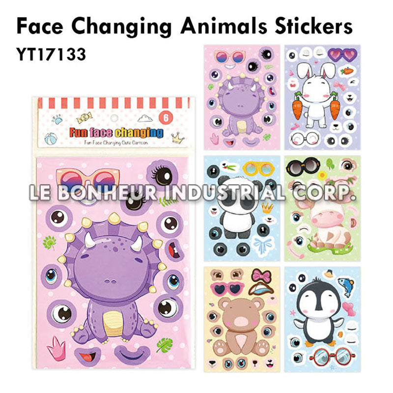 Face Changing Animals Stickers