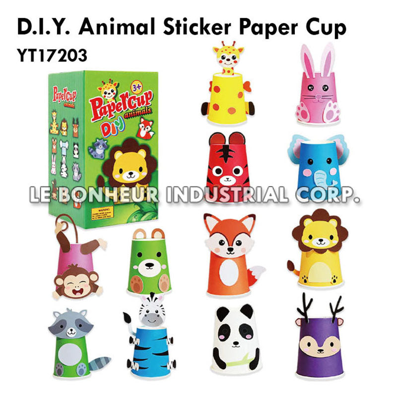 D.I.Y. Animal Sticker Paper Cup