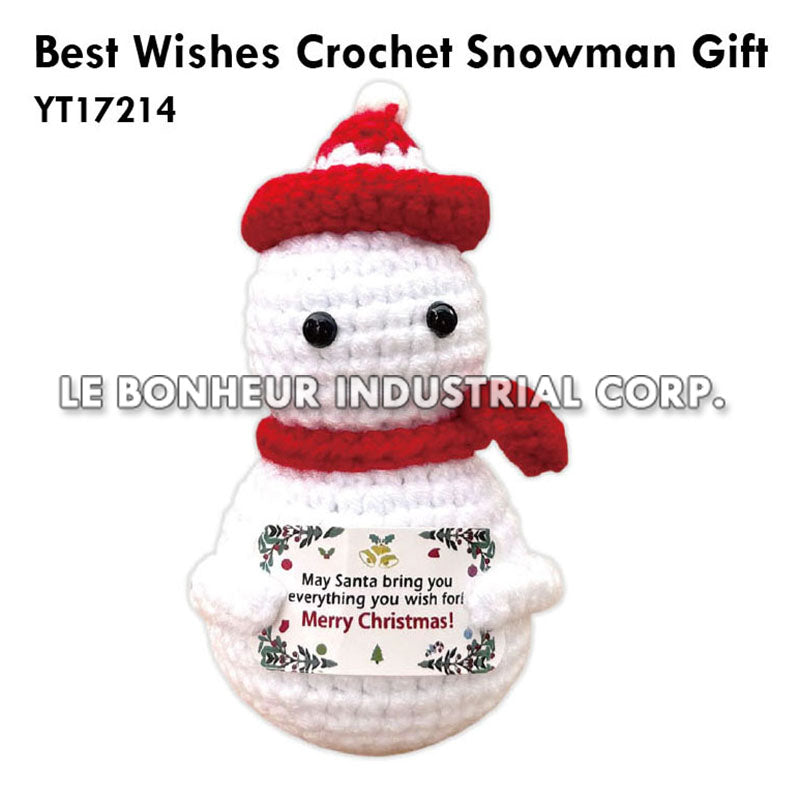 Best Wishes Crochet Snowman Gift