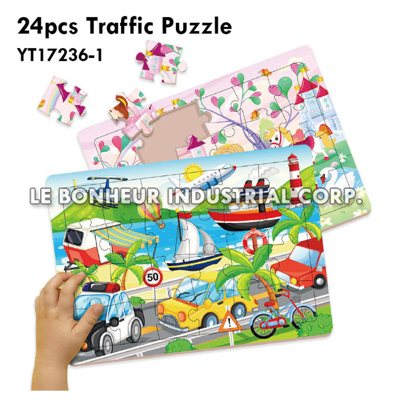 24pcs Traffic Puzzle