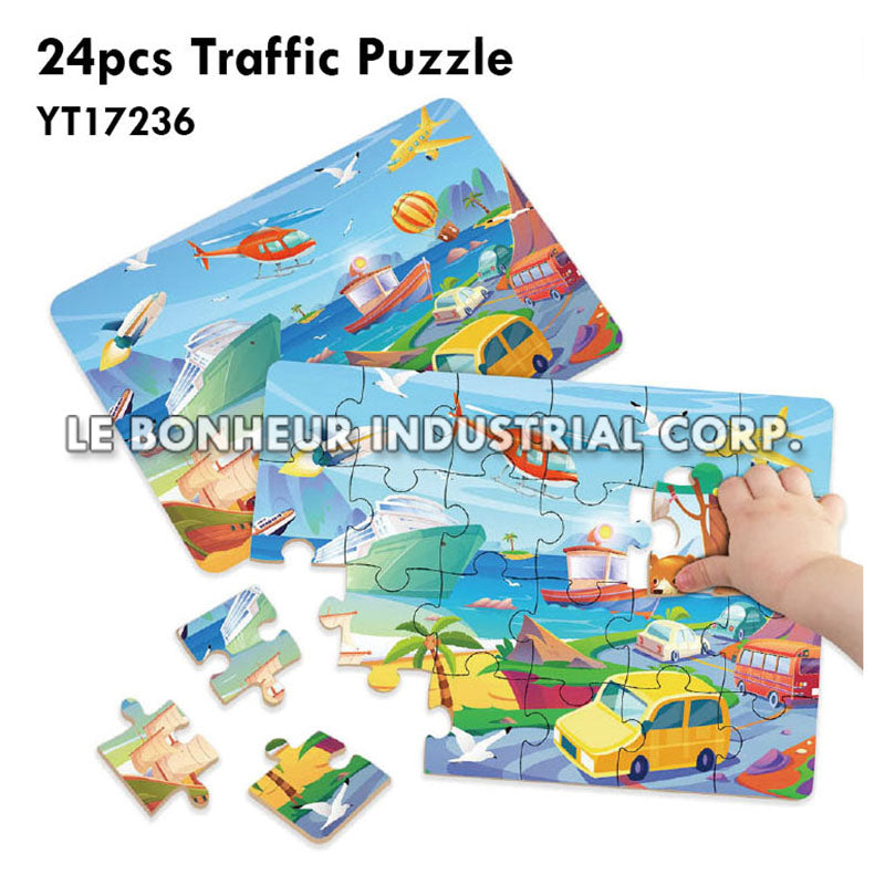 24pcs Traffic Puzzle