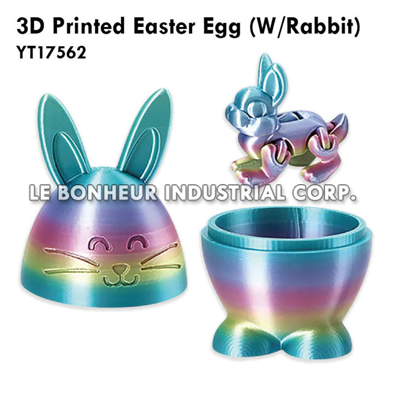 3D Printed Easter Egg (W/Rabbit)