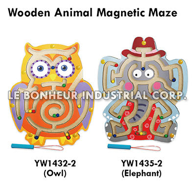Wooden Elephant Magnetic Maze