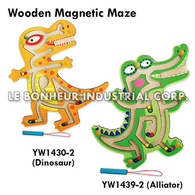 Wooden Alliator Magnetic Maze