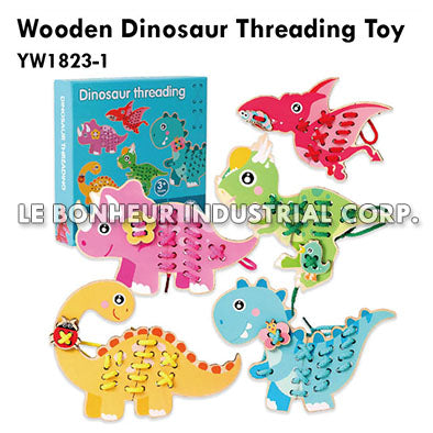 Wooden Dinosaur Threading Toy