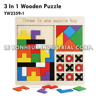 3 In 1 Wooden Puzzle