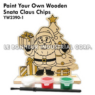 Paint Your Own Wooden Snata Claus Chips