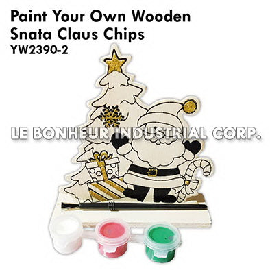 Paint Your Own Wooden Snata Claus Chips