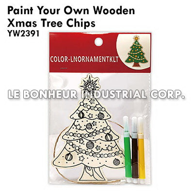 Paint Your Own Wooden Xmas Tree Chips