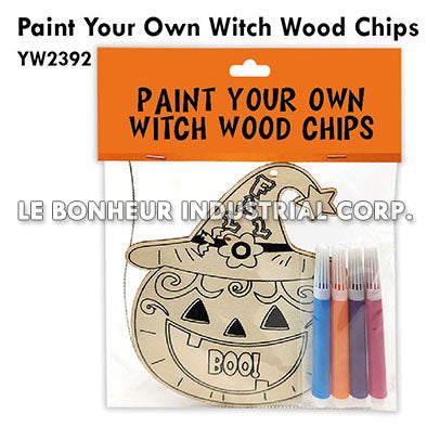 Paint Your Own Witch Wood Chips