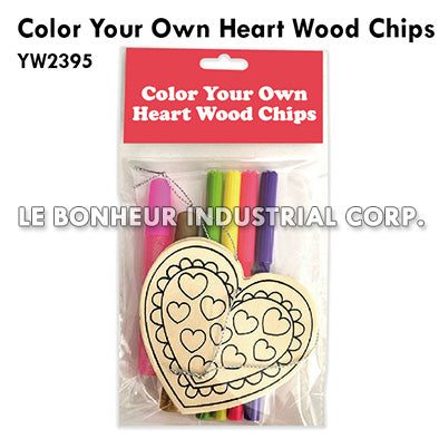 Color Your Own Heart Wood Chips