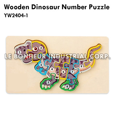 Wooden Dinosaur Number Puzzle