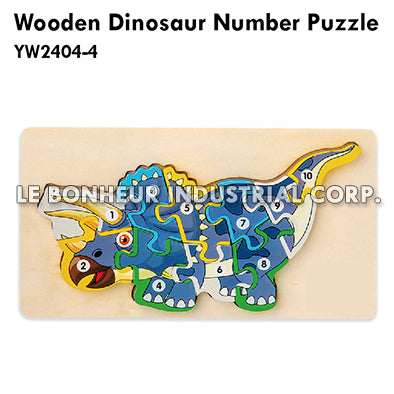 Wooden Dinosaur Number Puzzle