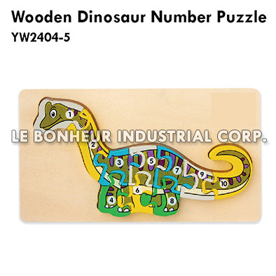 Wooden Dinosaur Number Puzzle