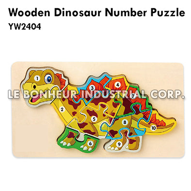 Wooden Dinosaur Number Puzzle