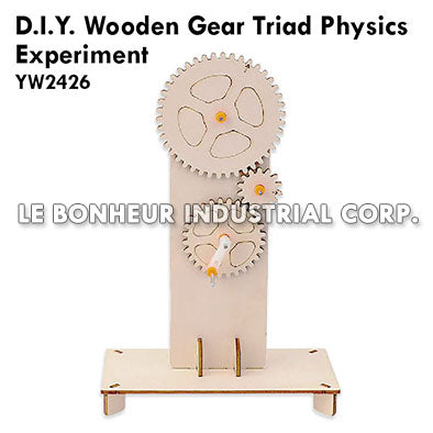 D.I.Y. Wooden Gear Triad Physics Experiment