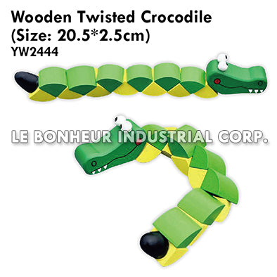 Wooden Twisted Crocodile