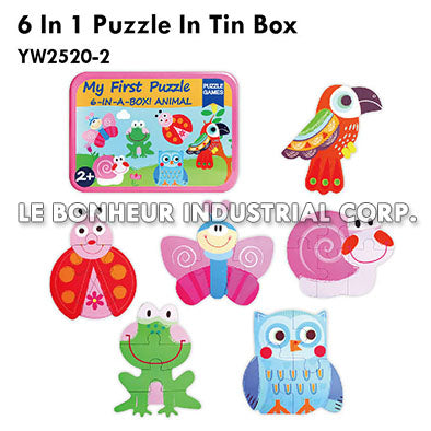 6 In 1 Puzzle In Tin Box