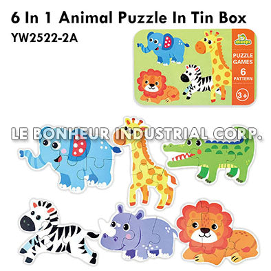 6 In 1 Sea Life Puzzle In Tin Box