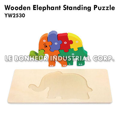 Wooden Elephant Standing Puzzle