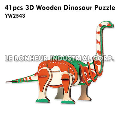 41pcs 3D Wooden Dinosaur Puzzle