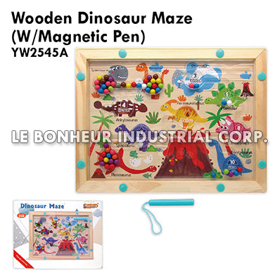 Wooden Dinosaur Maze (W/Magnetic Pen)