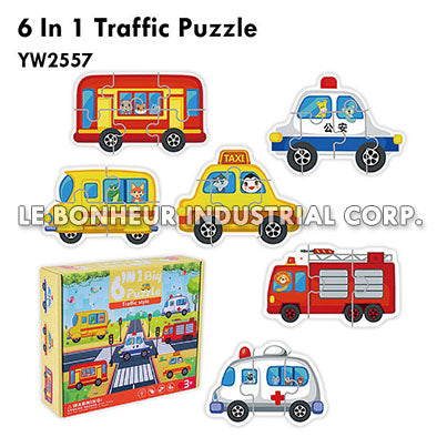 6 In 1 Traffic Puzzle