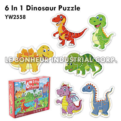 6 In 1 Dinosaur Puzzle