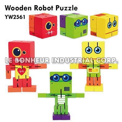 Wooden Robot Puzzle
