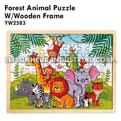 Forest Animal Puzzle W/Wooden Frame