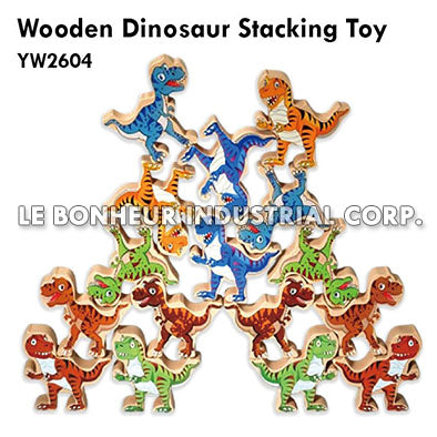 Wooden Dinosaur Stacking Toy