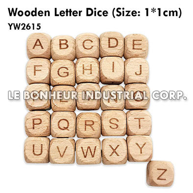 Wooden Letter Dice
