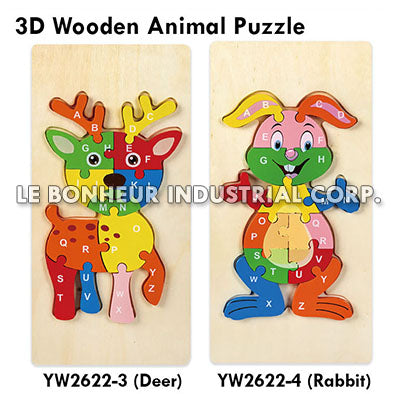 3D Wooden Rabbit Puzzle