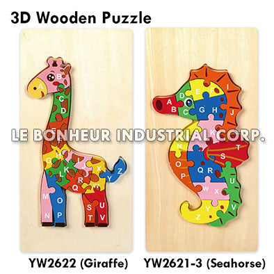 3D Wooden Giraffe Puzzle