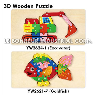 3D Wooden Excavator Puzzle