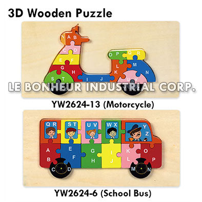 3D Wooden Motorcycle Puzzle