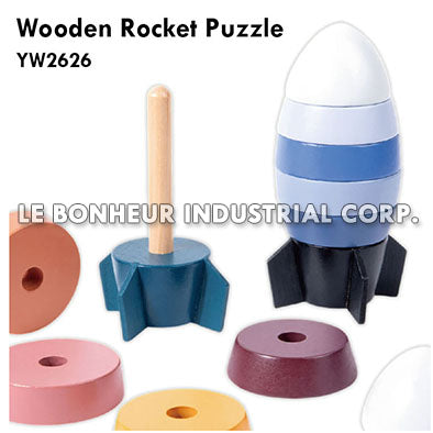 Wooden Rocket Puzzle