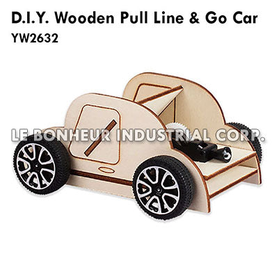 D.I.Y. Wooden Pull Line & Go Car